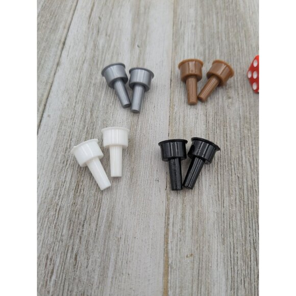 Reminiscing TDC Game Board Game Replacement Pieces 3 Dices And Token Movers Pegs - Picture 4 of 4